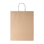 Sac cadeau grand format en papier kraft à anses torsadées 120g/m² couleur beige deuxième vue