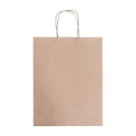 Sac cadeau petit format en papier kraft à anses torsadées 120g/m² couleur beige deuxième vue
