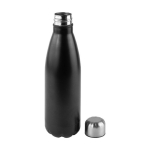 Bouteille en acier inoxydable recyclé à bouchon argenté 750ml couleur noir première vue