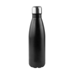 Bouteille en acier inoxydable recyclé à bouchon argenté 750ml couleur noir deuxième vue