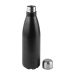 Bouteille en acier inoxydable recyclé à bouchon argenté 750ml couleur noir quatrième vue