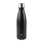 Bouteille en acier inoxydable recyclé à bouchon argenté 750ml couleur noir vue détaillée