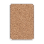 Batterie externe et chargeur sans fil recyclé avec détails en liège 5W couleur blanc cinquième vue