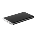 Batterie externe en aluminium recyclé avec câble inclus 4000 mAh couleur noir première vue