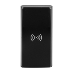 Batterie externe en plastique recyclé 10 000 mAh à charge sans fil 5W couleur noir première vue