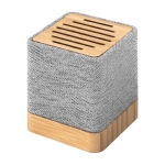 Enceinte sans fil en polyester recyclé et bambou avec USB inclus 3W couleur gris première vue
