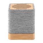 Enceinte sans fil en polyester recyclé et bambou avec USB inclus 3W couleur gris deuxième vue