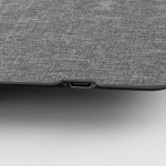 Tapis de souris pliable avec chargeur sans fil en RPET Wireless couleur gris vue détail 4