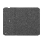 Tapis de souris pliable avec chargeur sans fil en RPET Wireless couleur gris troisième vue