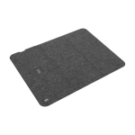 Tapis de souris pliable avec chargeur sans fil en RPET Wireless couleur gris quatrième vue
