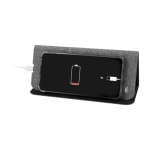 Tapis de souris pliable avec chargeur sans fil en RPET Wireless couleur gris sixième vue