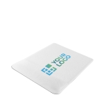 Tapis de souris carré avec repose-poignet imprimable en quadrichromie couleur blanc avec zone d'impression