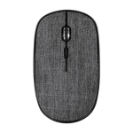 Souris sans fil avec revêtement en polyester recyclé texturé couleur gris deuxième vue