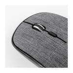Souris sans fil avec revêtement en polyester recyclé texturé couleur gris sixième vue