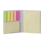 Bloc de post-its à couverture en briques de lait recyclées couleur blanc quatrième vue