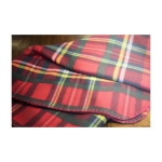 Plaid en polyester recyclé à carreaux de style écossais 180g/m² couleur rouge quatrième vue
