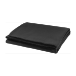 Plaid en polyester à bordure brodée assortie 150g/m² couleur noir troisième vue