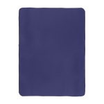 Plaid en polyester à bordure brodée assortie 150g/m² couleur bleu première vue