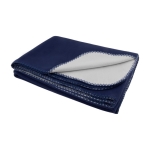 Plaid en polyester personnalisable à 2 couleurs réversibles 150g/m² couleur bleu cinquième vue