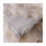 Plaid naturel effet fourrure en polyester premium 170g/m² couleur naturel troisième vue