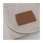 Plaid fin en polyester recyclé personnalisable 180g/m² couleur naturel troisième vue