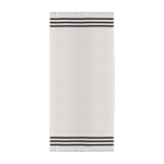 Serviette en coton Fairtrade à franges 70 x 140cm et 300g/m² couleur blanc première vue