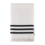 Serviette en coton Fairtrade à franges 70 x 140cm et 300g/m² couleur blanc cinquième vue
