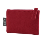 Porte-monnaie en feutre recyclé, plusieurs coloris disponibles 350g/m² couleur bordeaux quatrième vue