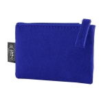 Porte-monnaie en feutre recyclé, plusieurs coloris disponibles 350g/m² couleur bleu première vue