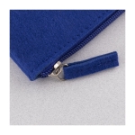 Porte-monnaie en feutre recyclé, plusieurs coloris disponibles 350g/m² couleur bleu deuxième vue