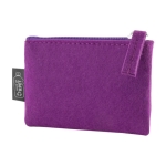 Porte-monnaie en feutre recyclé, plusieurs coloris disponibles 350g/m² couleur mauve quatrième vue