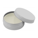 Baume à lèvres parfumé à la vanille dans un récipient vissé 12g couleur blanc première vue