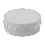 Baume à lèvres parfumé à la vanille dans un récipient vissé 12g couleur blanc troisième vue