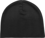 Bonnet d'hiver personnalisable en polyester doux 280g/m² couleur noir première vue
