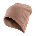Bonnet d'hiver personnalisable en polyester doux 280g/m² couleur marron clair