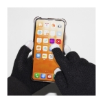 Gants en RPET avec doigts compatibles avec les écrans tactiles couleur noir quatrième vue