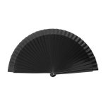 Éventail en bois laqué et polyester de différents coloris 23cm couleur noir première vue