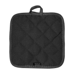 Manique de cuisine en coton recyclé avec boucle d'accrochage couleur noir première vue