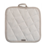 Manique de cuisine en coton recyclé avec boucle d'accrochage couleur naturel première vue