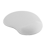 Tapis de souris rond avec repose-poignet imprimable en quadrichromie couleur blanc deuxième vue
