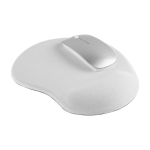 Tapis de souris rond avec repose-poignet imprimable en quadrichromie couleur blanc quatrième vue
