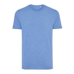 T-shirt publicitaire en coton recyclé unisexe 180 g/m2 Iqoniq Manuel couleur bleu chiné