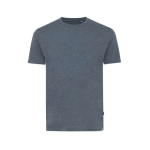 T-shirt publicitaire en coton recyclé unisexe 180 g/m2 Iqoniq Manuel couleur bleu foncé chiné