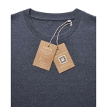 T-shirt publicitaire en coton recyclé unisexe 180 g/m2 Iqoniq Manuel couleur bleu foncé chiné quatrième vue
