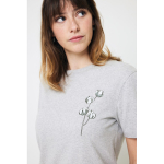 T-shirt publicitaire en coton recyclé unisexe 180 g/m2 Iqoniq Manuel couleur gris clair chiné