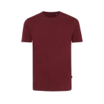 T-shirts publicitaires en coton recyclé unisexes casual fit 180 g/m2 Iqoniq couleur bordeaux