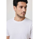 T-shirts publicitaires en coton recyclé unisexes casual fit 180 g/m2 Iqoniq couleur blanc