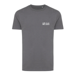 T-shirts publicitaires en coton recyclé unisexes casual fit 180 g/m2 Iqoniq couleur gris avec zone d'impression