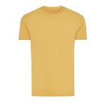 T-shirts publicitaires en coton recyclé unisexes casual fit 180 g/m2 Iqoniq couleur jaune