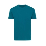 T-shirts publicitaires en coton recyclé unisexes casual fit 180 g/m2 Iqoniq couleur turquoise